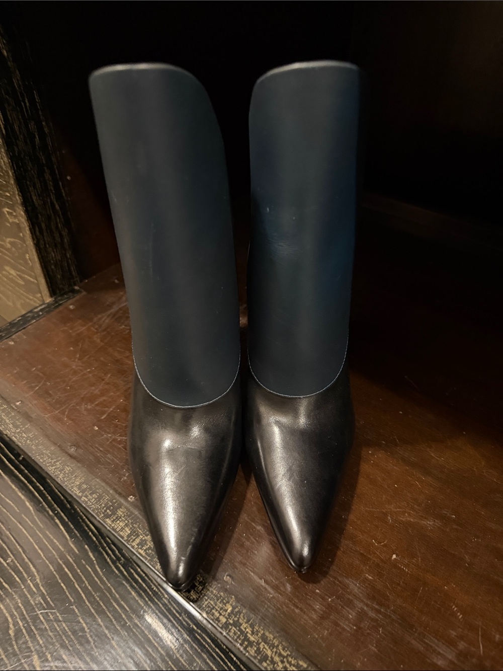 New Alexander Wang Black Pointed Toe Mid-Calf Boots 36.5